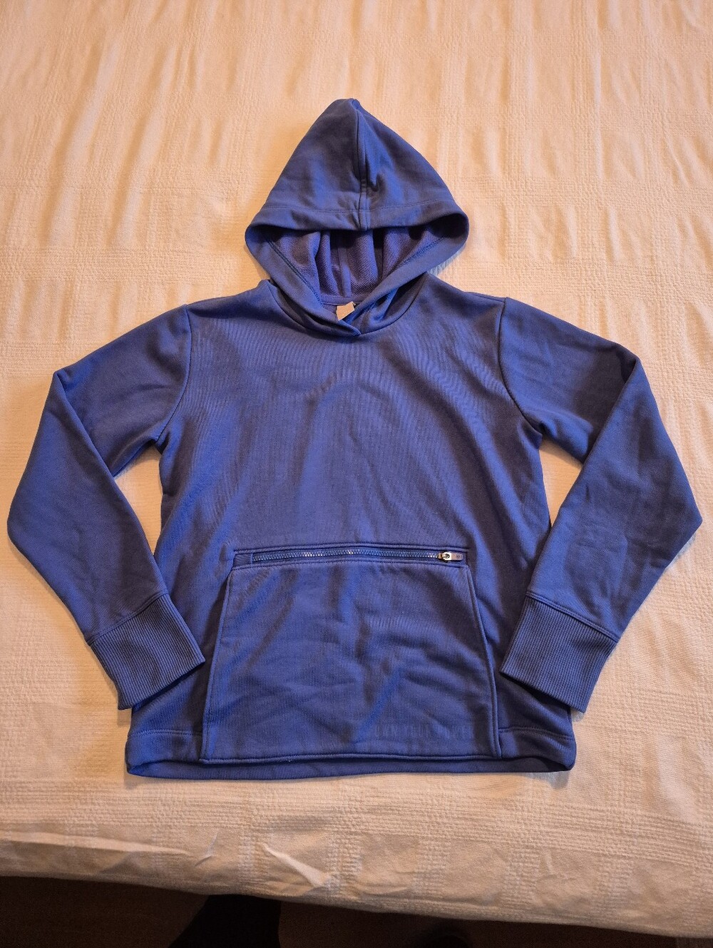 Athleta girls size Medium or 8-10 blue double pocket sweatshirt VVGUC